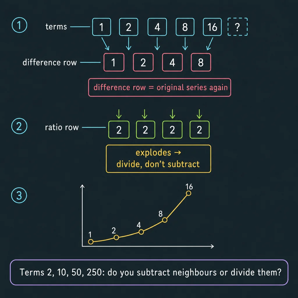 A live board showing how ratios reveal a number pattern